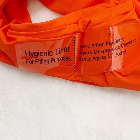 NEW Anthropologie Classic High Waisted Bikini Bottoms In Bright Orange - Picture 7 of 7